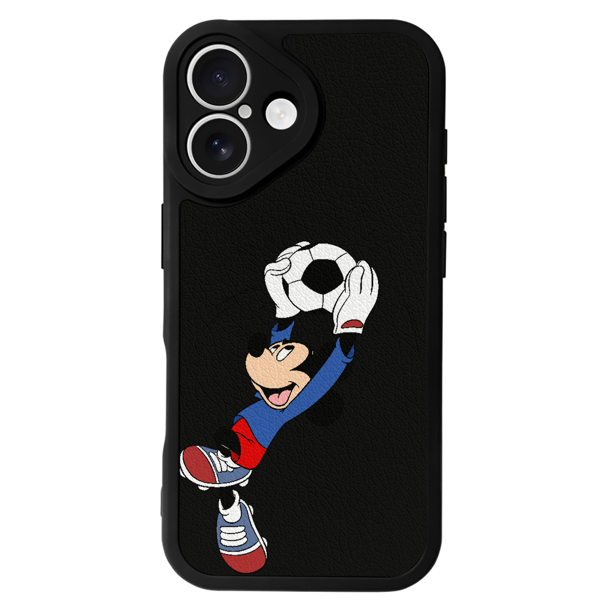 （画像用） ミッキーマウス Mickey Mouse 【iPhone 16シリーズ対応】シリコンスマホケース（レザー調） 材質：シリコン